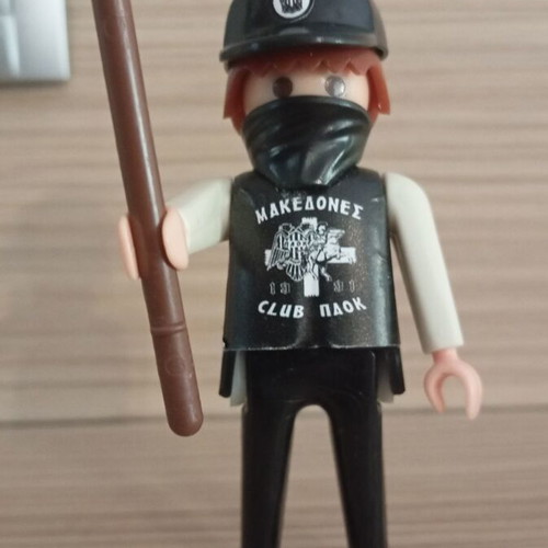 Playmobil PAOK Fan Figure like new with team flag