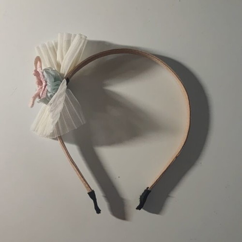 Children's handmade headband new, beige