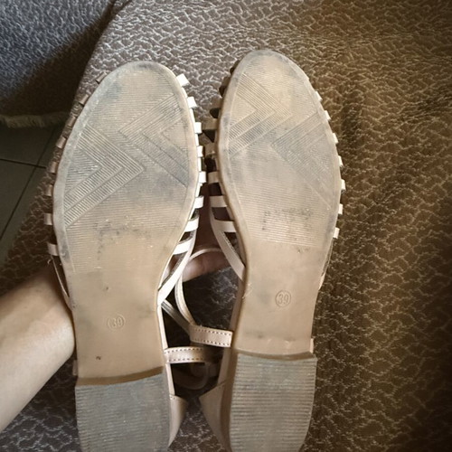 Sandals like new, worn few times, beige platform style, size 39