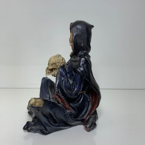 Gothic decorative figure Grim Reaper used, synthetic porcelain