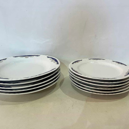 Arpo porcelain plate set of 11 vintage used, made in Romania