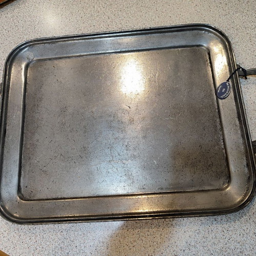 Vintage tin serving tray new with patina