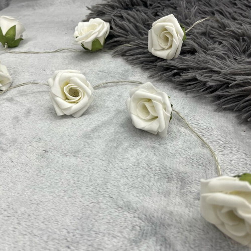 Decorative garland used, rose flowers, length 2.40 m