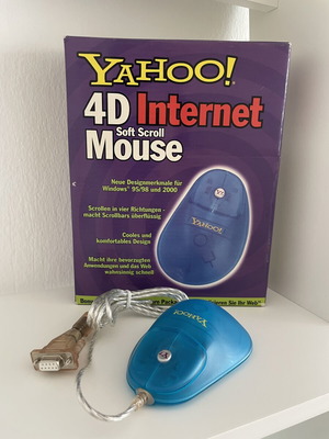 Yahoo! 4D Internet Soft Scroll Mouse vintage, unused