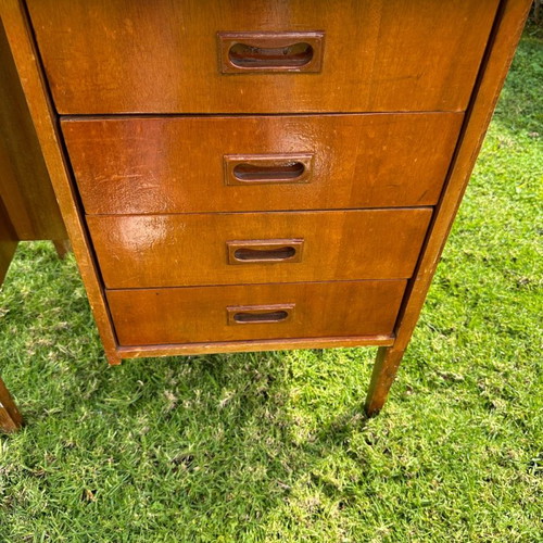Mid-Century Modern desk with built-in bookshelf, Danish design