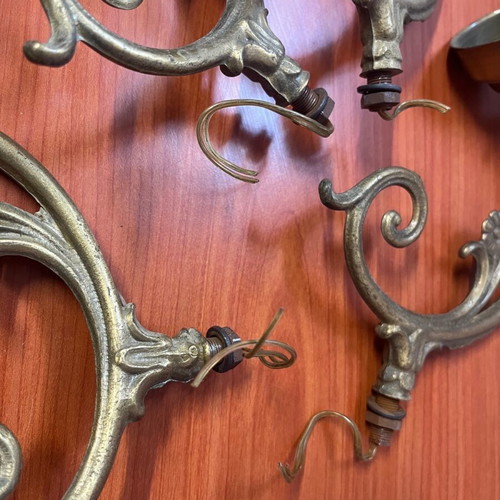 Bronze wall lights used, set of 4 pieces