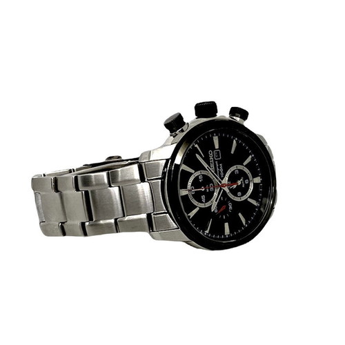 Seiko chronograph used quartz 44mm with alarm men's watch