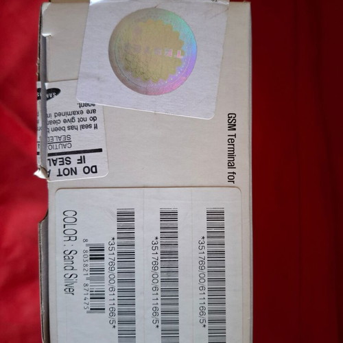 Samsung SGH-S500 collectible used packaging with spare gray battery