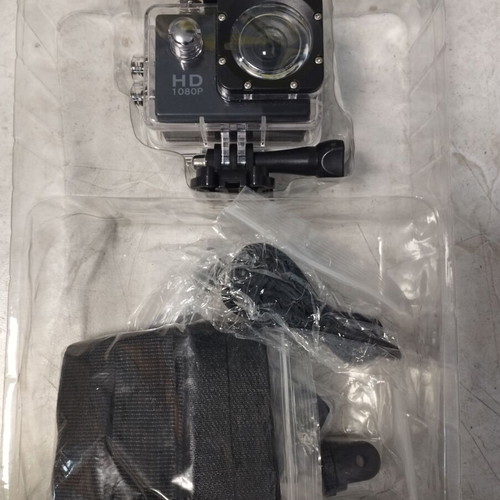 Waterproof 1080p camera used with original accessories