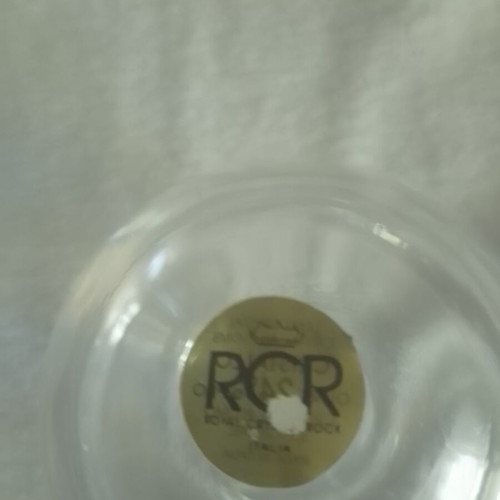 Vintage crystal bottle RCR Miniature di cristallo with flower stopper