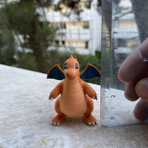 Pokemon Dragonite 3D Printed Figure hand-painted