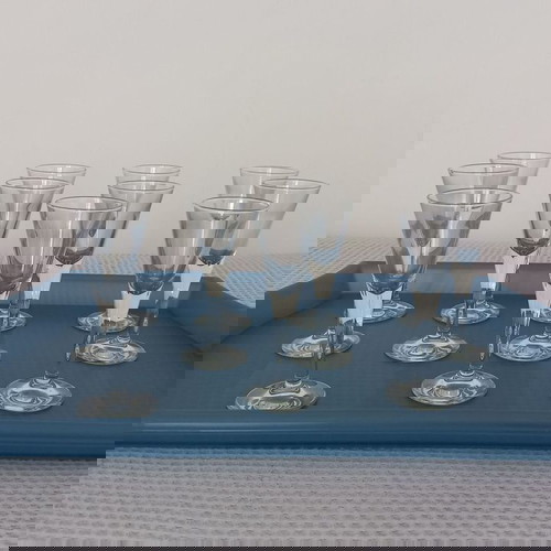 Ποτηράκια λικέρ σε άριστη κατάσταση, σετ 11, ύψος 14εκ