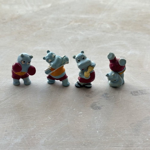 Vintage Ferrero Kinder collectible figures set of 3 like new