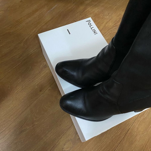 Leather tall boots used, size 37, black