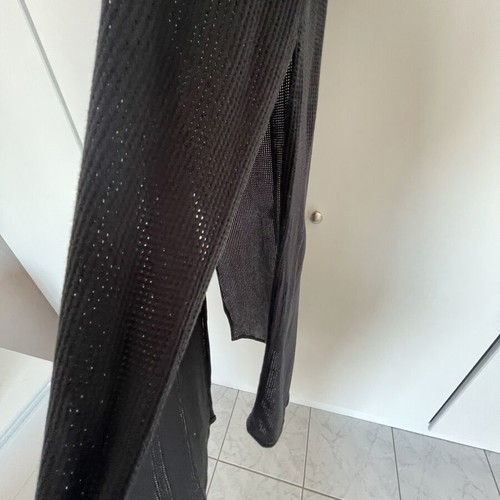 Nadia Rapti dress medium, like new, black perforated long backless