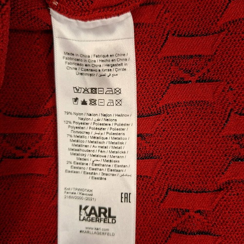 Red knitted Karl Lagerfeld sweater Large new