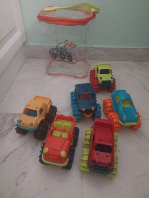 Mini Monster Trucks set by B.Toys like new, 6 pieces