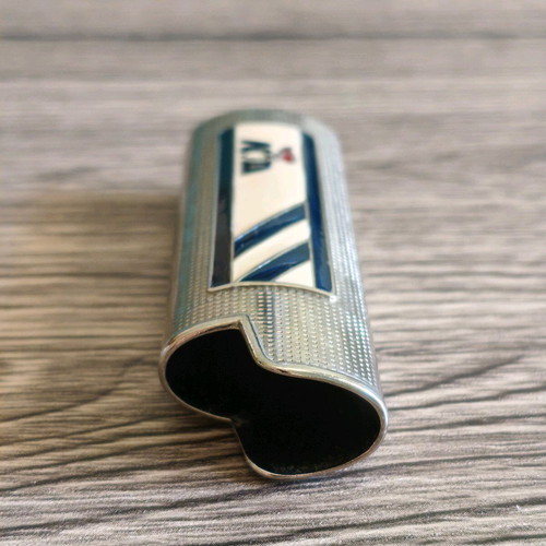 ND Nea Dimokratia Vintage Metal Lighter Case with Enamel