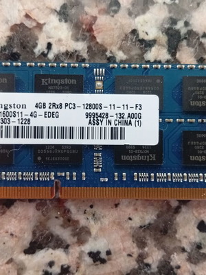 Kingston 4GB DDR3 1600MHz SO-DIMM laptop RAM used