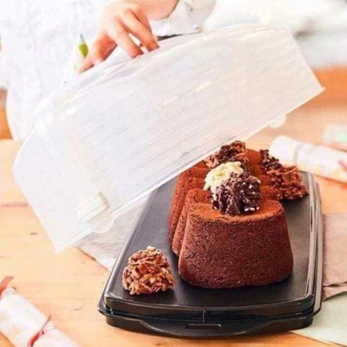 Tupperware Large Rectangular Delicié Cake Server new