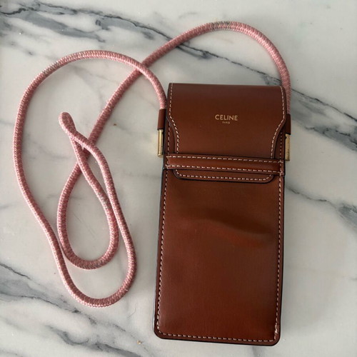 Celine Paris brown leather shoulder bag like new authentic