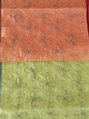 Decorative Table Runners Set new, organza embroidered with beads
