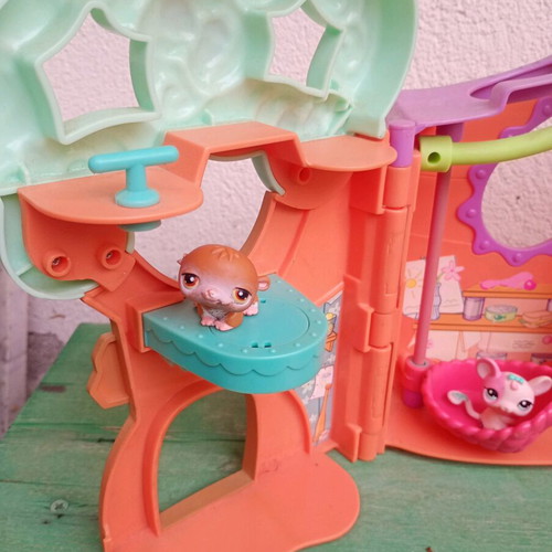 LPS Littlest Pet Shop 2007 Orange Club House Treehouse Playset