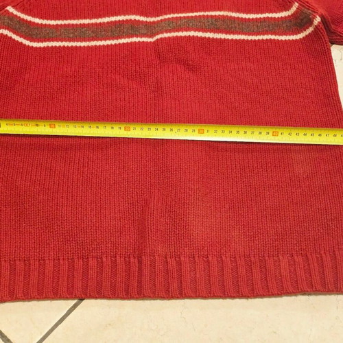 Springfield sweater, brown and red, size M