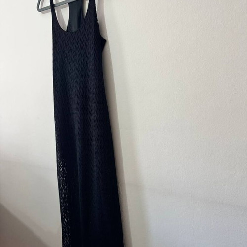 Paranoia black mesh maxi dress with inner mini lining like new