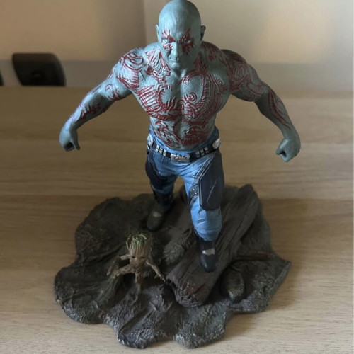 Diamond Select Toys Drax and Groot diorama like new, Guardians of the Galaxy vol.2