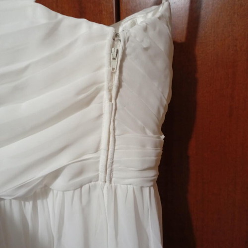 Luxury dress new from muslin and silk white