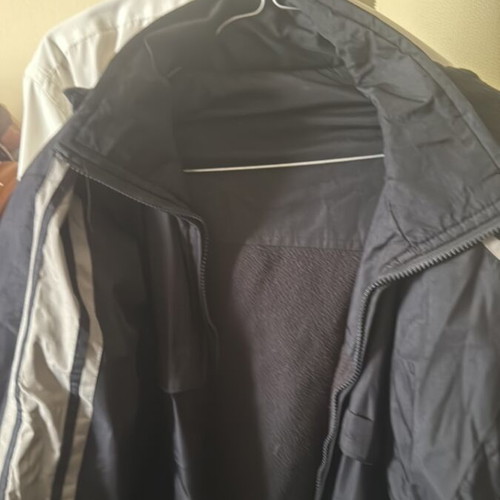 Χειμωνιάτικο μπουφάν large unisex μεταχειρισμένο, μαύρο και γκρι