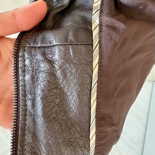 Emporio Armani Women Leather Jacket like new, size S, brown