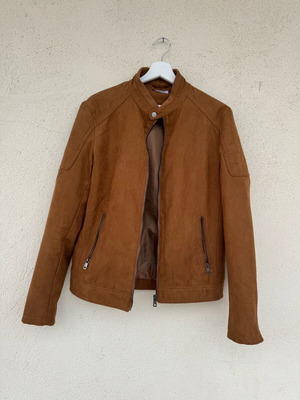Biker jacket tan men's small like new