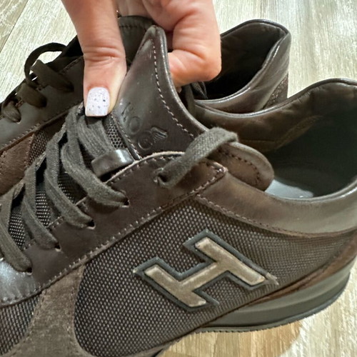 Hogan shoes brown suede like new, men's size 41.5