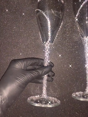 Handmade glasses with Swarovski crystals