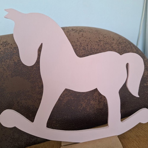 Wooden decorative unicorn like new, monochrome with detachable base 40×50