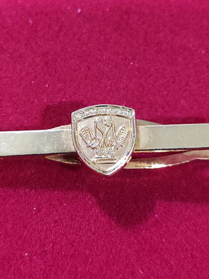 Tie clip with emblem of 12th Mechanized Infantry Division new