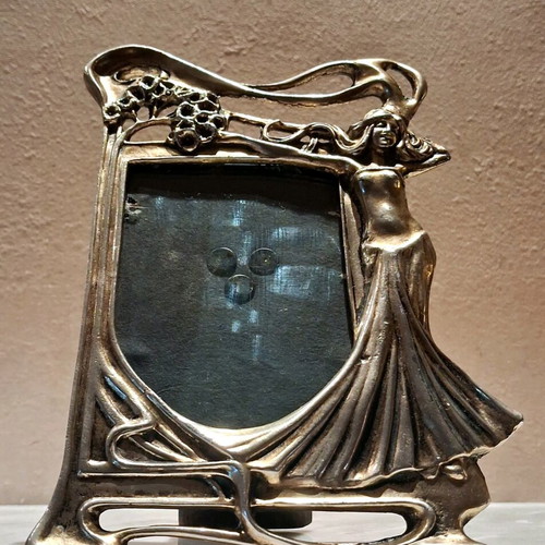 Αντίκα κορνίζα Art Nouveau μπρούτζινη σαν καινούργια, Belle Époque