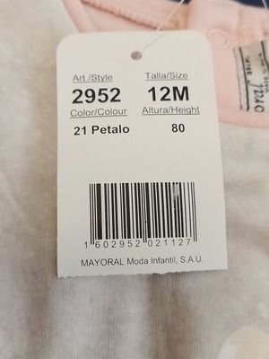 Φόρεμα φούτερ Mayoral 12 μηνών καινούργιο σομον