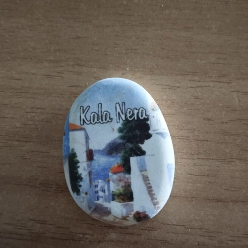 Ceramic fridge magnets from Kala Nera, Pelion, set of 2