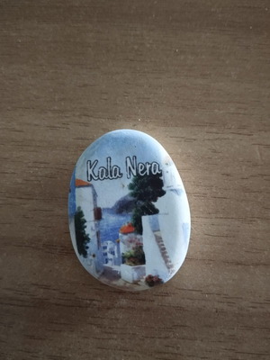 Ceramic fridge magnets from Kala Nera, Pelion, set of 2