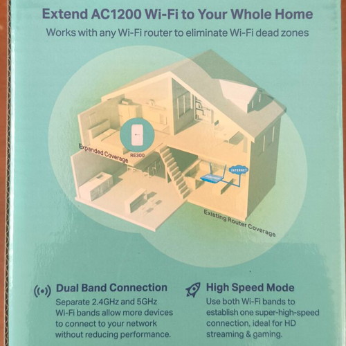 TP-LINK RE300 v1 Mesh WiFi Extender Dual Band used