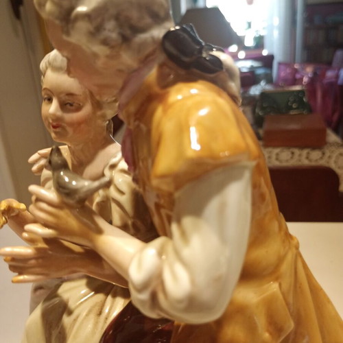 Porcelain figurine like new, German porcelain with GDR crown mark