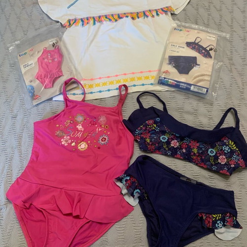 Lupilu swimwear set of 2 (one-piece and bikini) like new with caftan gift No 6