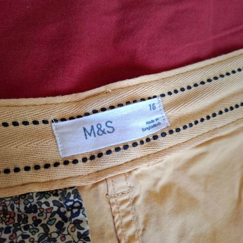 M&S Women's Chino Shorts used, camel color, size 16