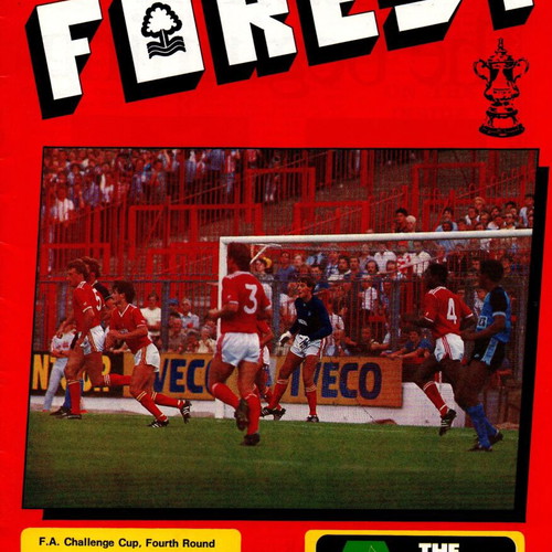 Forest vs Wimbleton 1985 Cup Match Programme new