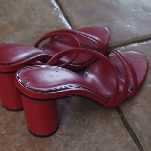Zara red sandals size 38 like new