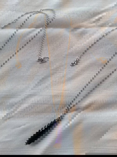 Swarovski κολιέ καινούργιο αφορετο με μωβ κρύσταλλο