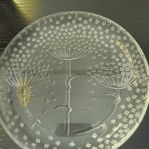 Rosenthal Flower Rain set of 6 vintage handmade crystal serving plates